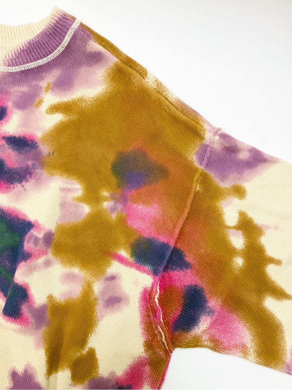 Natural Life Taylor Oversized Cotton Sweater - Sunrise Tie-Dye Crewneck - Picture 8 of 13